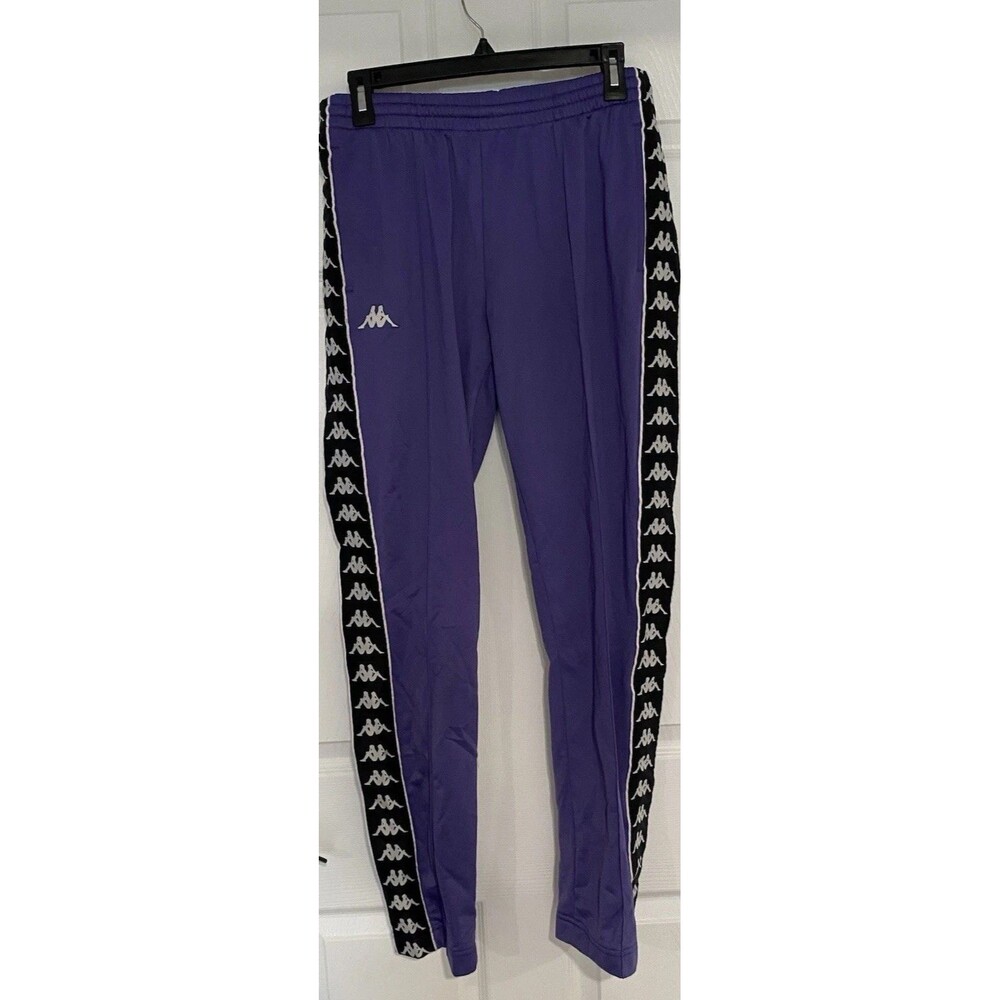 Kappa Track sweat Pants Women's M Athletic Stripe Logo Joggers. Y2K